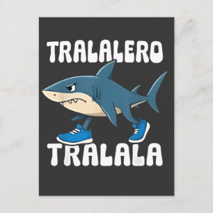 Tralalero Tralala Funny Shark Meme Einladungspostkarte