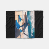 Tralalero Tralala Funny Shark Meme Fleecedecke (Vorderseite (Horizontal))