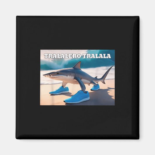 Tralalero Tralala Funny Shark Meme Magnet (Vorne)