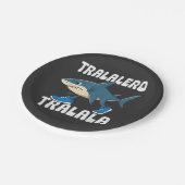 Tralalero Tralala Funny Shark Meme Pappteller (Schrägansicht)