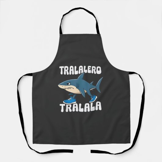 Tralalero Tralala Funny Shark Meme Schürze (Vorderseite)