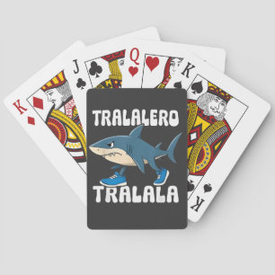 Tralalero Tralala Funny Shark Meme Spielkarten