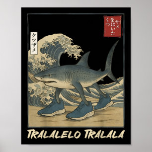 Tralalero Tralala Hai Italienisches Brainrot Meme  Poster