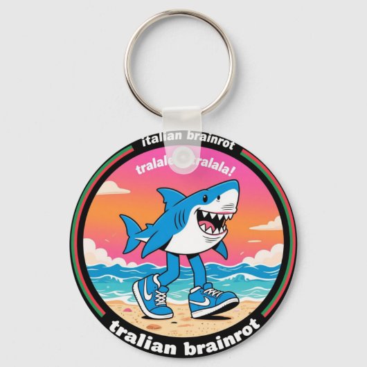tralalero tralala "italian brainrot" keychain schlüsselanhänger (Vorderseite)