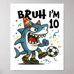 Tralalero Tralala Italienischer Brainrot Fußball 1 Poster