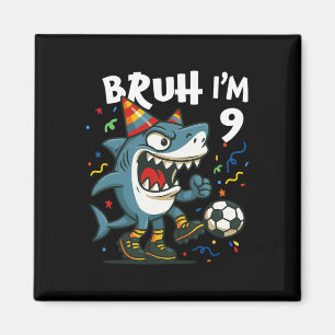 Tralalero Tralala Italienischer Brainrot Fußball 9 Magnet