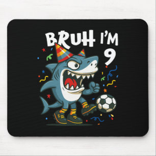 Tralalero Tralala italienischer Brainrot-Fußball 9 Mousepad
