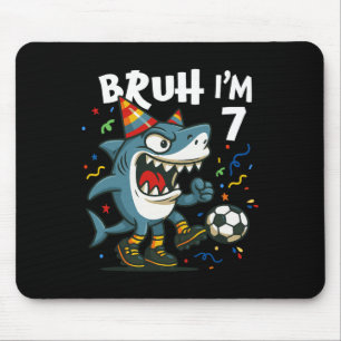 Tralalero Tralala Italienisches Gehirn Rotes Fußba Mousepad