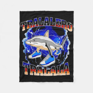 Tralalero Tralala Lustiger Hai Italienischer Brain Fleecedecke