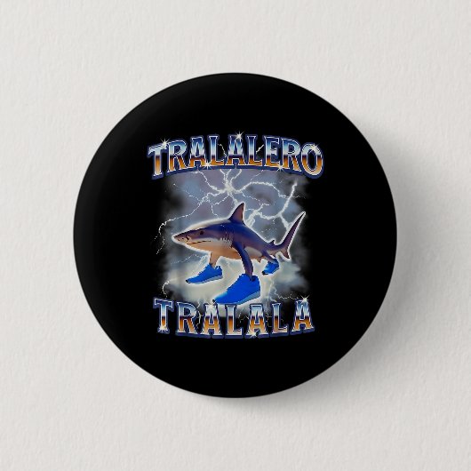 Tralalero Tralala Shark Meme Bootle Button (Vorderseite)