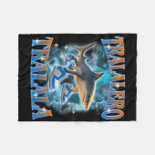 Tralalero Tralala Shark Meme Bootle Fleecedecke (Vorderseite (Horizontal))
