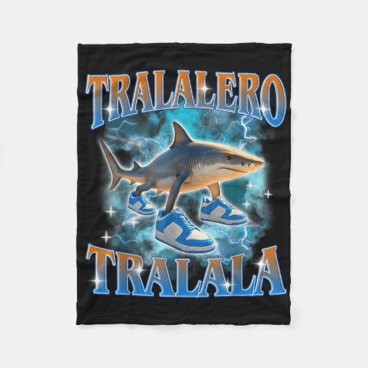Tralalero Tralala Shark Meme Bootle Fleecedecke (Vorderseite)