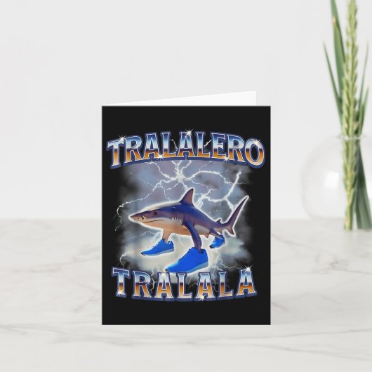 Tralalero Tralala Shark Meme Bootle Karte (Vorderseite)