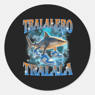 Tralalero Tralala Shark Meme Bootle Runder Aufkleber