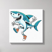 Tralalero Tralala SkeleBoo Halloween Design Leinwanddruck (Vorderseite)