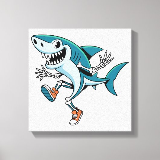 Tralalero Tralala SkeleBoo Halloween Design Leinwanddruck (Vorderseite)