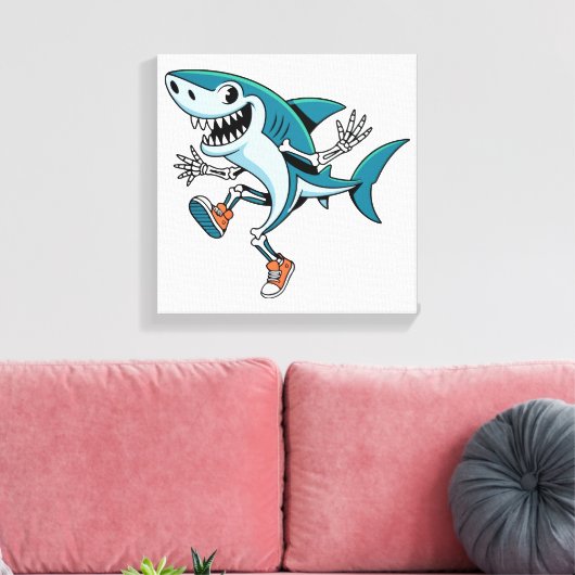 Tralalero Tralala SkeleBoo Halloween Design Leinwanddruck (Insitu (Wohnzimmer))