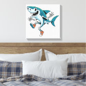 Tralalero Tralala SkeleBoo Halloween Design Leinwanddruck (Insitu (Schlafzimmer))