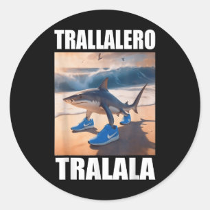Tralalero Tralalala Bootleg Brainrot Italienisches Runder Aufkleber