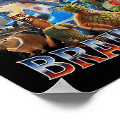 Tralalero Tralalala Funny Italian Brainrot Meme Bo Poster (Ecke)