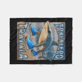 Tralalero Tralalala Italia Brainrot Meme Birthday  Fleecedecke (Vorderseite (Horizontal))