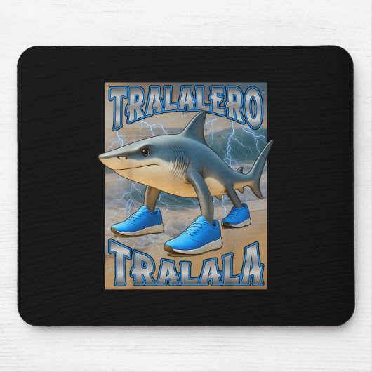 Tralalero Tralalala Italia Brainrot Meme Birthday  Mousepad (Vorne)