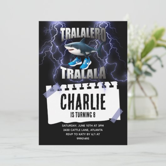 Tralalero tralalala laden einladung (Stehend Vorderseite)