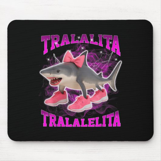 Tralalita Tralalelita Funny Italian Brainrot Hallo Mousepad (Vorne)