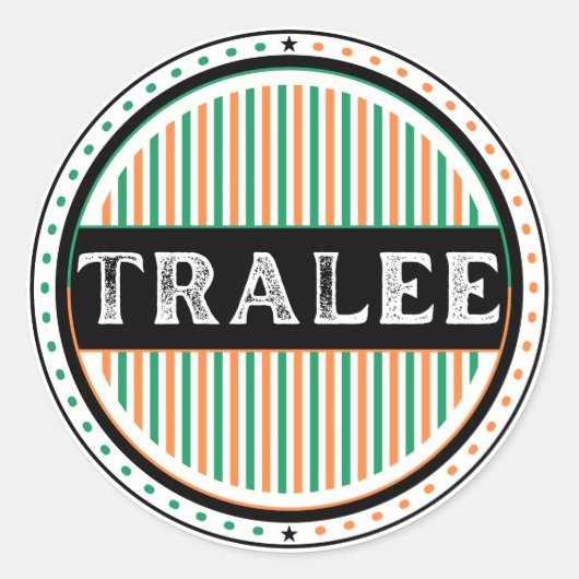 Tralee City Pride Emblem – Irish Identity Runder Aufkleber (Vorderseite)