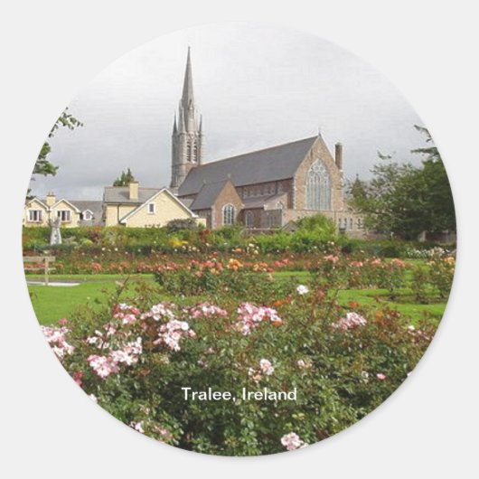 Tralee Irland, Rose Garden, Runder Aufkleber (Vorderseite)