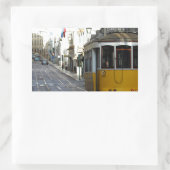 Tram 28, Lisbon, Portugal, Rechteckiger Aufkleber (Tasche)