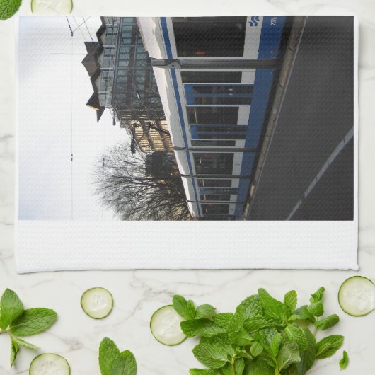 Tram Amsterdam Geschirrtuch (Gefaltet)