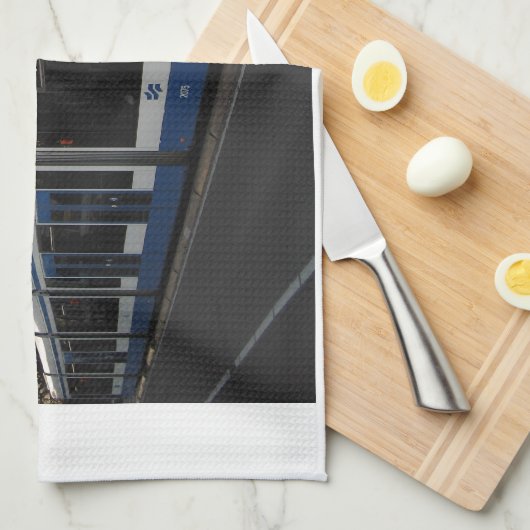 Tram Amsterdam Geschirrtuch (Viertel Falte)