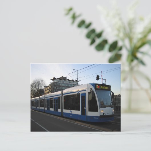 Tram Amsterdam Postkarte (Stehend Vorderseite)