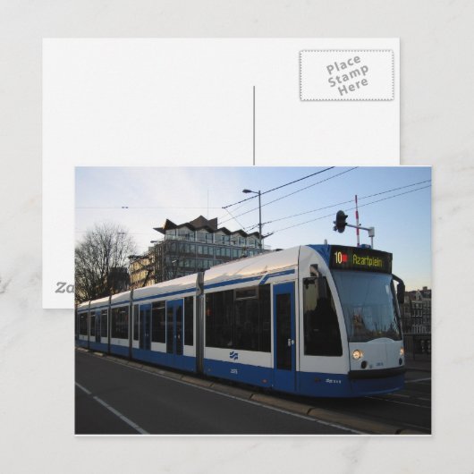 Tram Amsterdam Postkarte (Vorne/Hinten)
