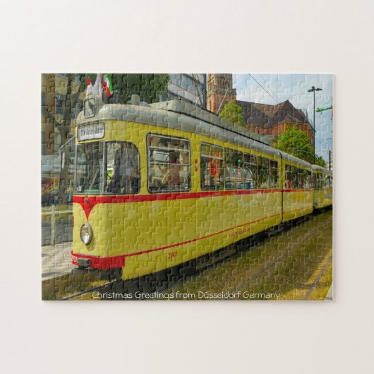 Tram Düsseldorf Deutschland. Jigsaw Puzzle (Horizontal)