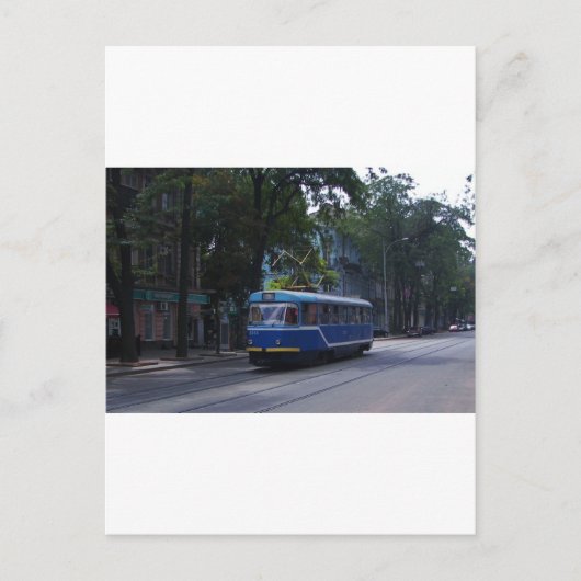 Tram In der Ukraine Postkarte (Vorderseite)