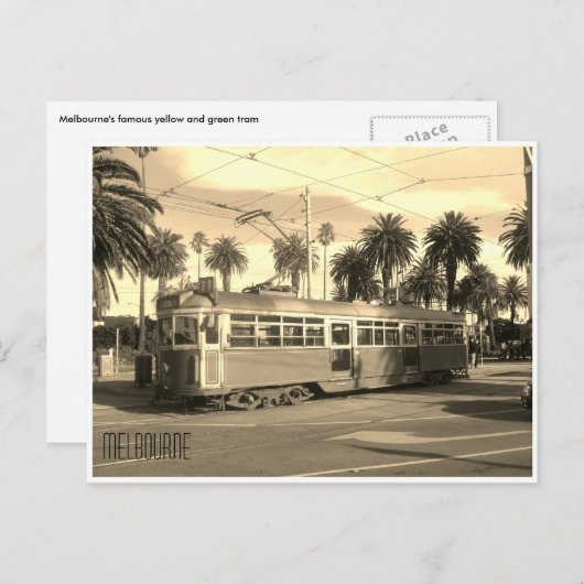 Tram melbourne postkarte (Vorne/Hinten)