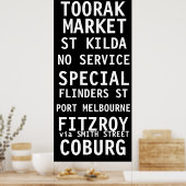 TRAM SCROLL MELBOURNE VINTAG POSTER (Küche)