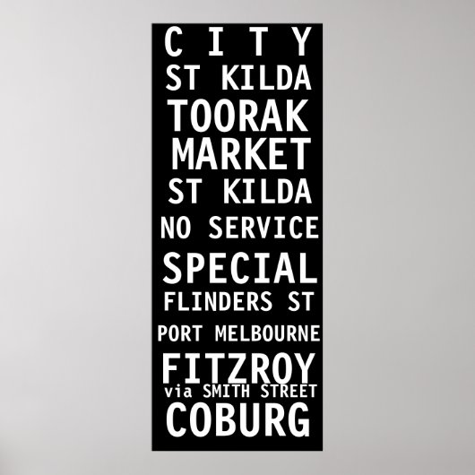 TRAM SCROLL MELBOURNE VINTAG POSTER (Vorne)
