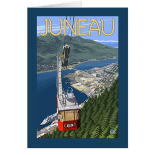 Tram über Juneau, Alaska Vintages Reise-Plakat