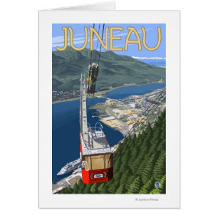 Tram über Juneau, Alaska Vintages Reise-Plakat