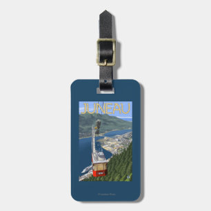 Tram über Juneau, Alaska Vintages Reise-Plakat Gepäckanhänger