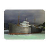Tramp Steamer Nautic Art Magnet (Horizontal)