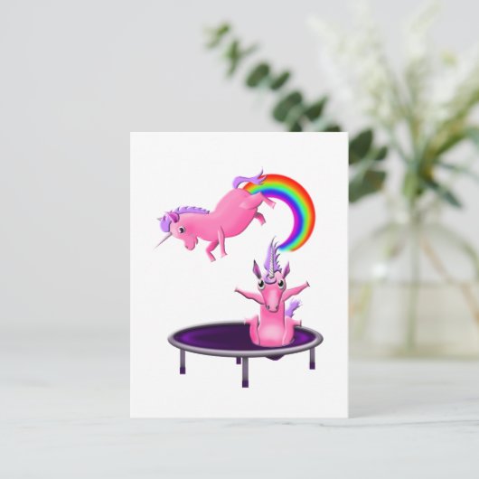 Trampelunicorn Postkarte (Stehend Vorderseite)
