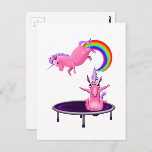 Trampelunicorn Postkarte (Vorne/Hinten)
