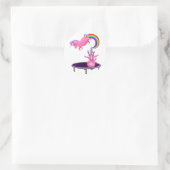 Trampelunicorn Runder Aufkleber (Tasche)