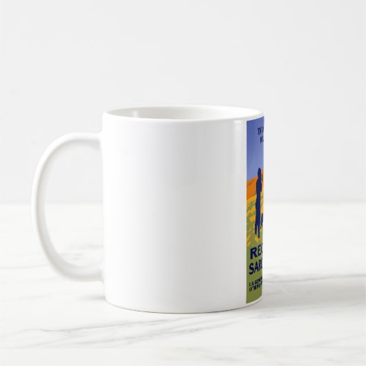 Trample die Wildblumen! - Sarcastisch wiederherste Kaffeetasse (Links)