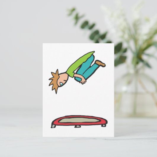 Trampolation Postkarte (Stehend Vorderseite)