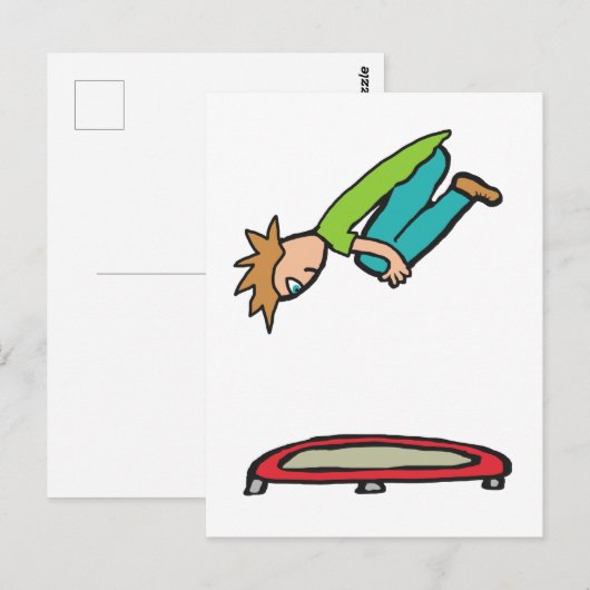 Trampolation Postkarte (Vorne/Hinten)